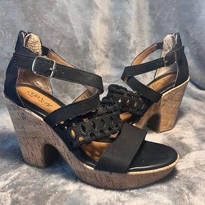 Söfft eürosoft Black and Cork Sandals